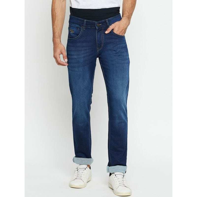 Cantabil Men Blue Solid Casual Jeans (30)