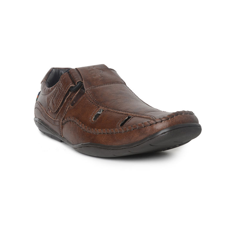 BUCKAROO Mens Z Cameron Genuine Leather Brown Casual Closed Sandals (UK 7)