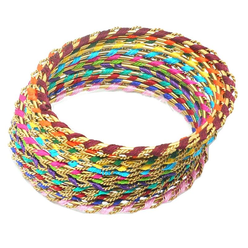Youbella Jewellery Thread Work Bangles - 2.8