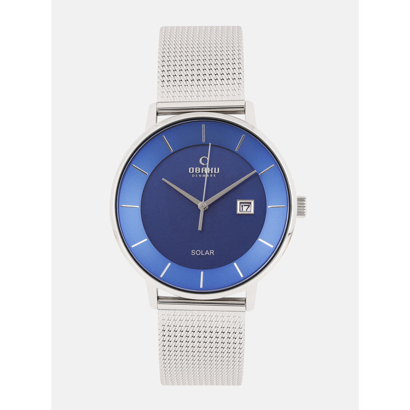 Buy Obaku Nordlys Cyan Solar Blue Round Dial Men s Watch