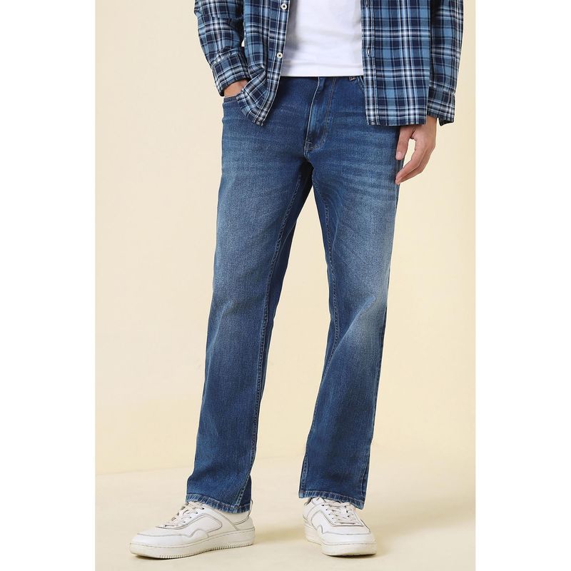 Allen Solly Men Blue Mid Wash Regular Fit Jeans (34)