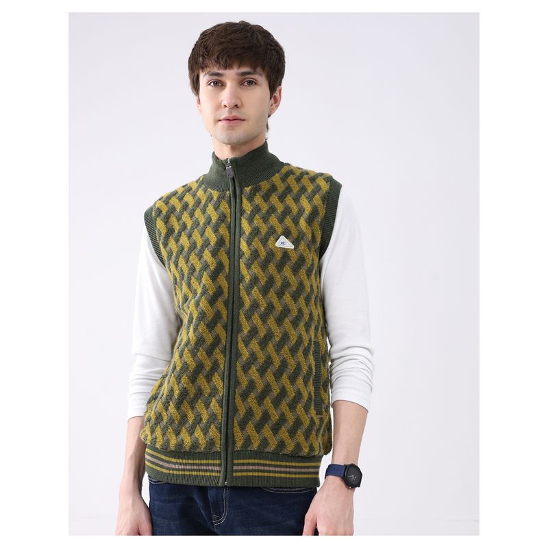 Monte Carlo Men Regular Fit Sleeveless Sweater (M)