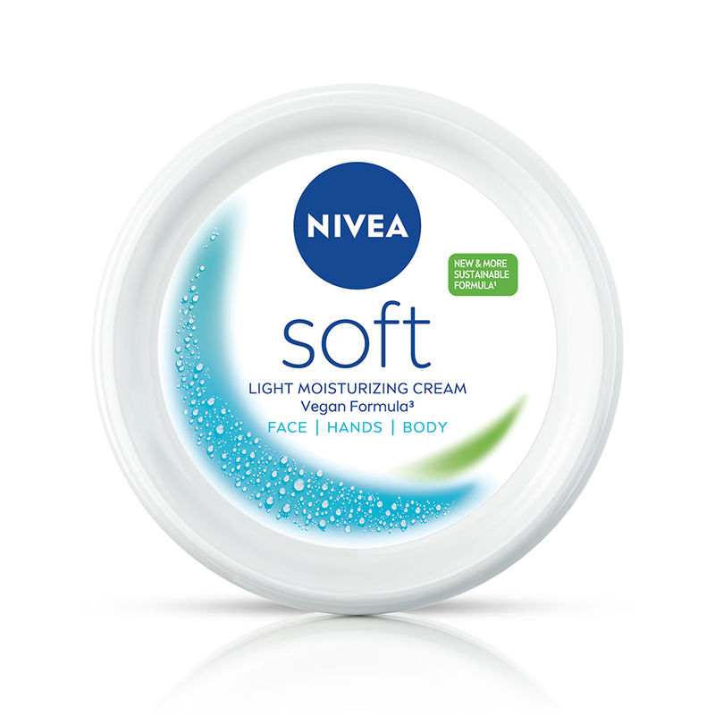 NIVEA Soft Vit E Non-Sticky Face Hands Body Moisturizer Fresh, Soft & Hydrated Skin