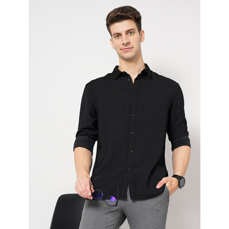 CELIO Men's solid Soft Touch Shirts (L)
