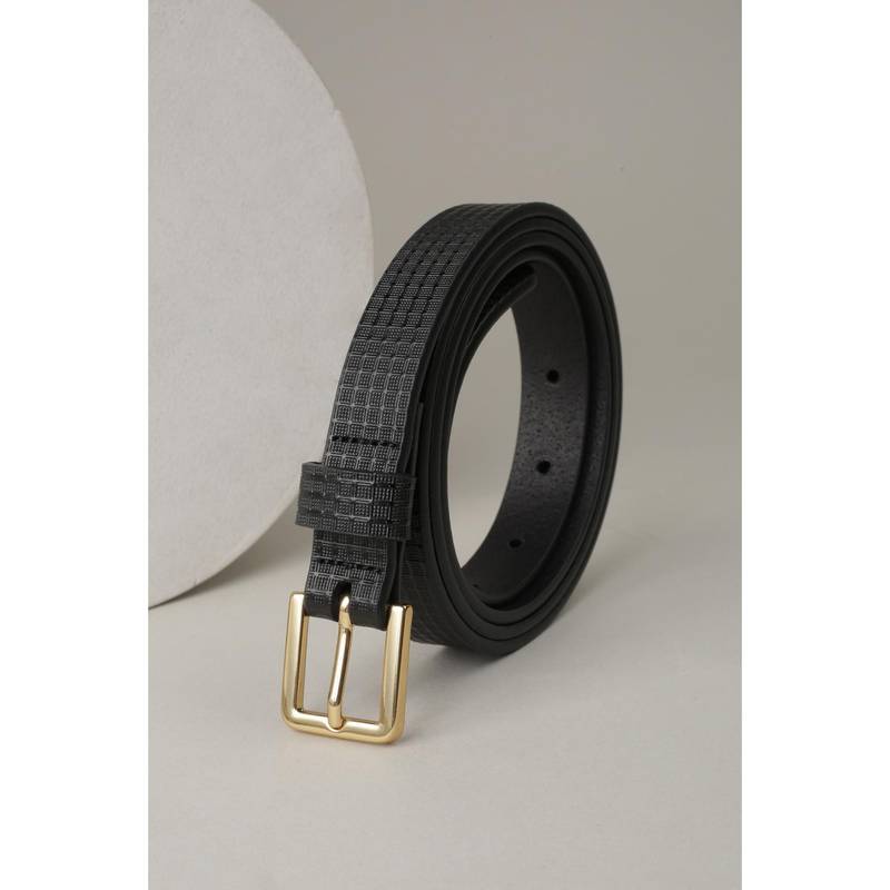 Van Heusen Women Black Textured Casual Belt (XL)