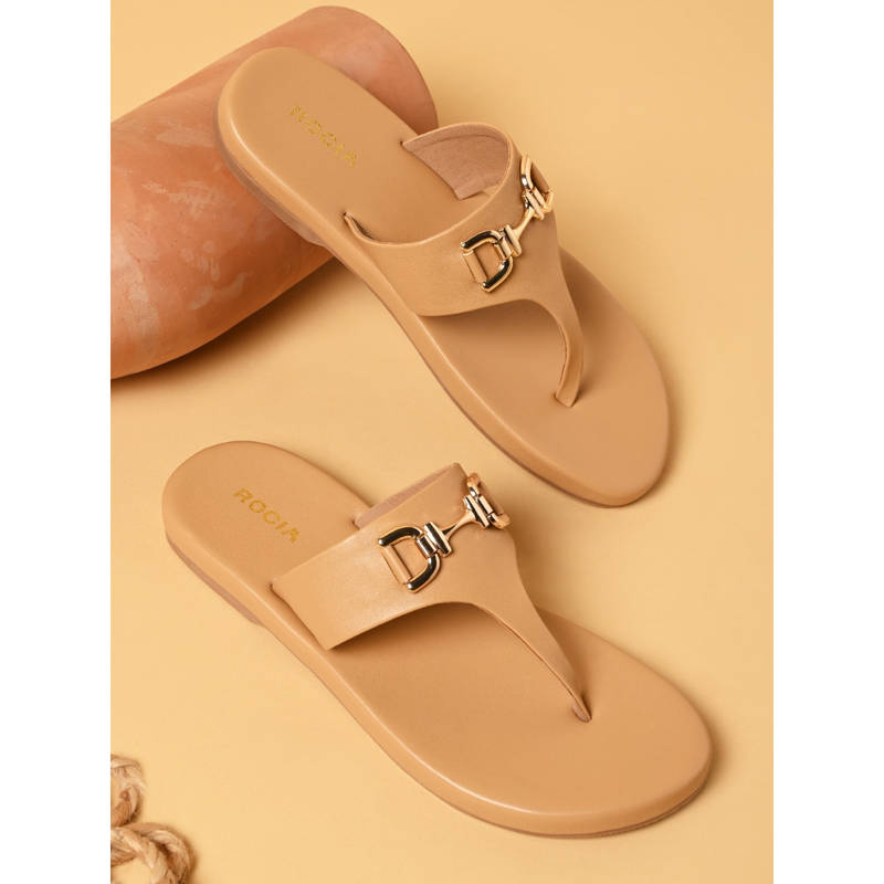 ROCIA Beige Women Casual Flats (EURO 36)