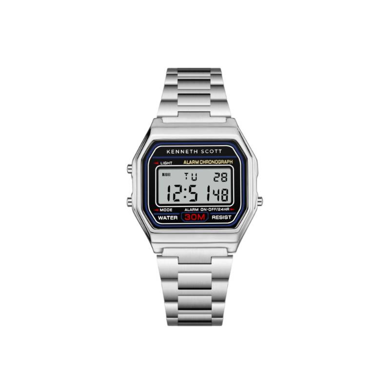 Kenneth Scott Men's Digital Black Dial Watch (K25206-SBSB) - Image 1