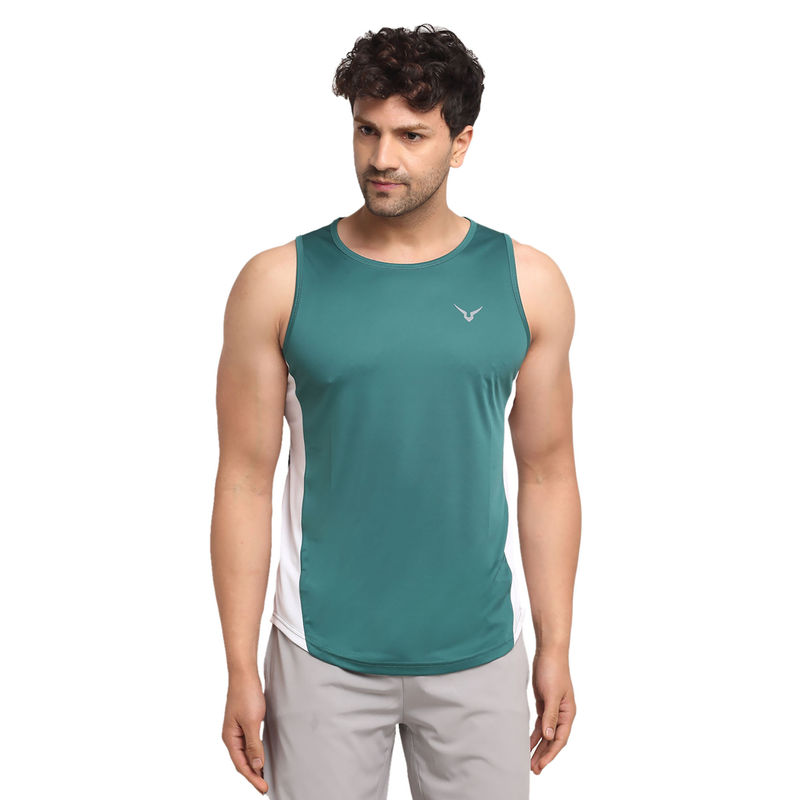 INVINCIBLE Viridian Green Mens Contrast Vest (2XL)