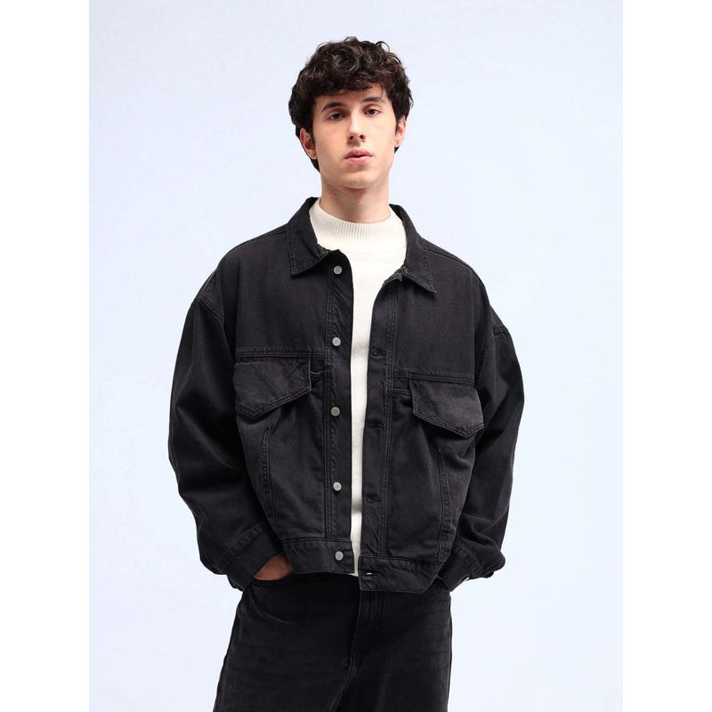 Flying Machine Relaxed Fit Denim Jacket (L)
