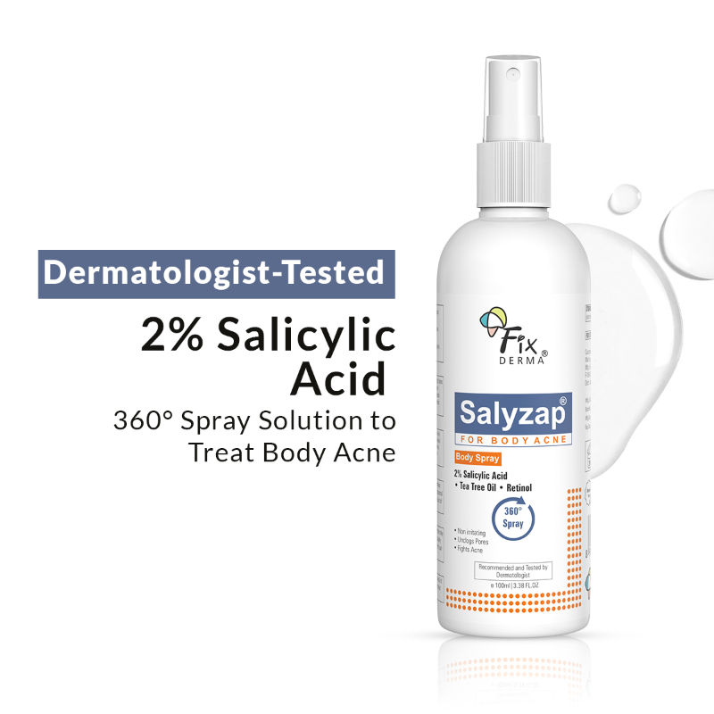 Fixderma 2% Salicylic Acid Salyzap Body Acne Spray