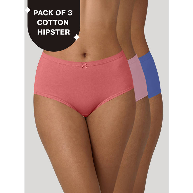 Mid Rise Cotton Hipster Panty with Inner Elastic-NYP100 PO3 Wedgewood Zypher Dusty Cedar (S)