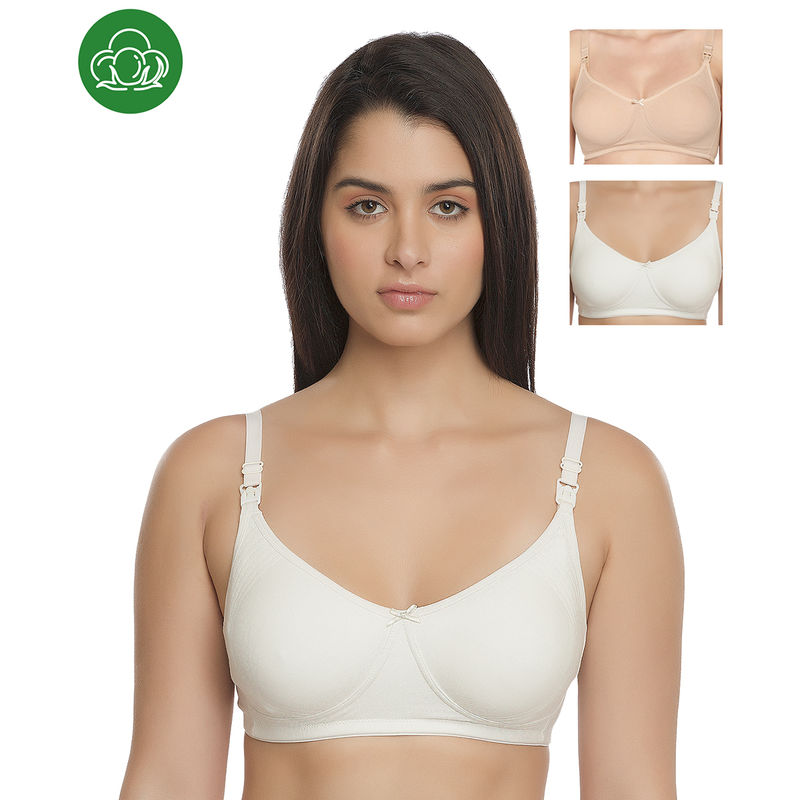 Inner Sense Women's Full Cup Nursing Bra Pack of 3 - Multi-Color (34B)