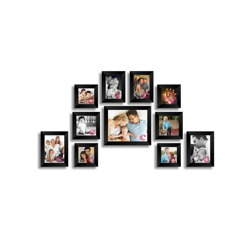 eCraftIndia Memory Wall Collage Photo Frame Set of 11 Photo Frames