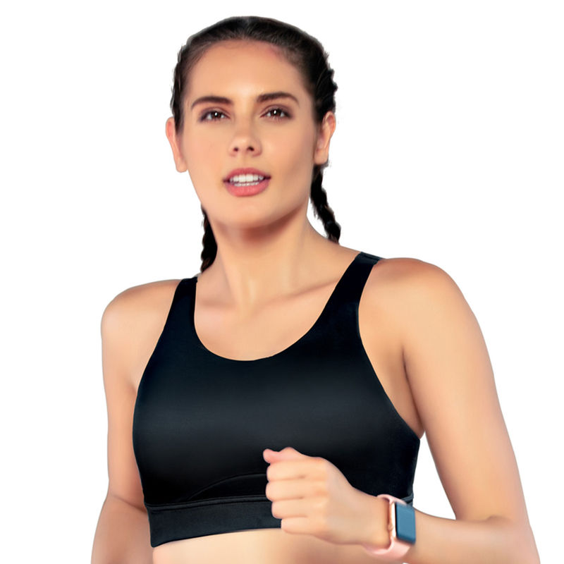 Enamor SB18 Padded Wire free Full Coverage High Impact Sports Bra Black Buy Enamor SB18