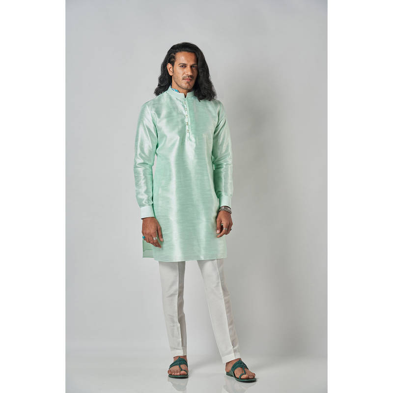 Bubber Blu Quint Mint Green Kurta (S)