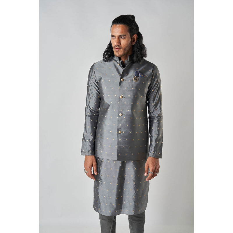 Bubber Blu Calico Grey Clover Bandhi (S)