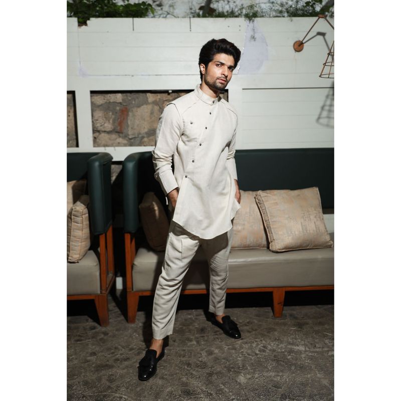 Echke Ecru Linen Co-ord (Set of 2) (XL)