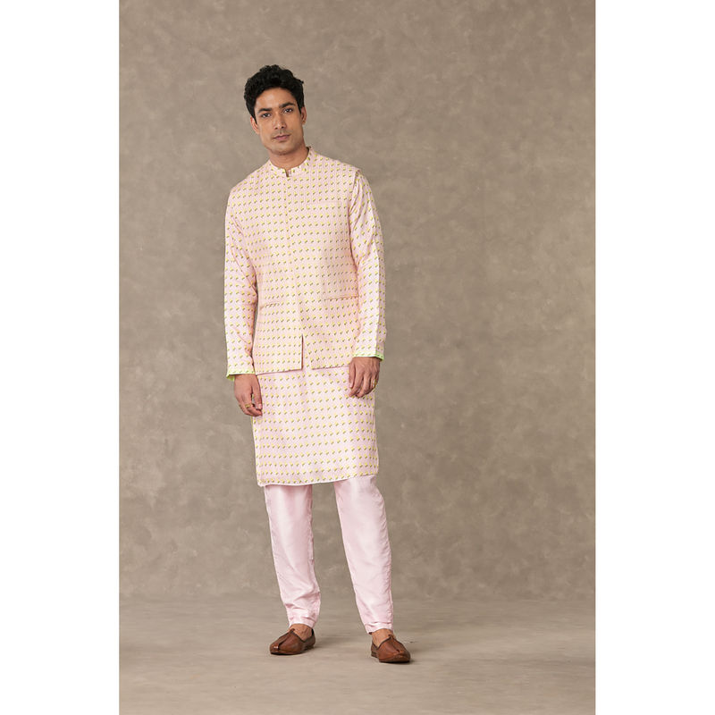 Masaba Barfi Pink Wallflower Nehru Jacket (M)