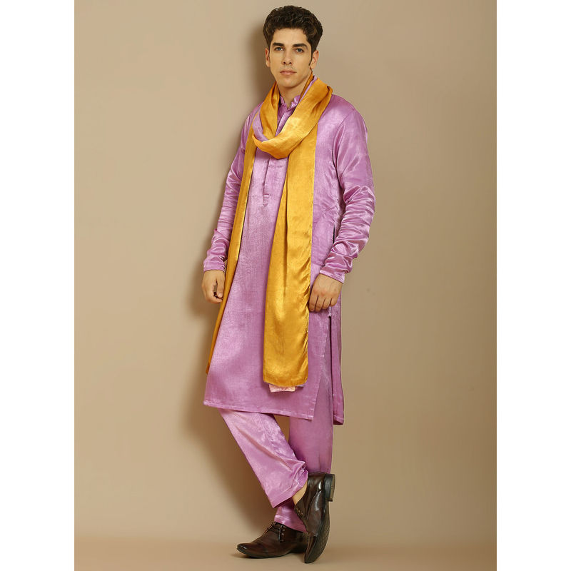 Masumi Mewawalla Purple Kurta with Pant and Ombre Dupatta (Set of 3) (XS)