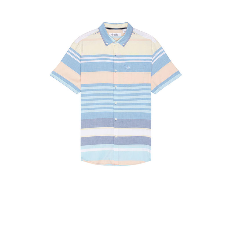 Original Penguin Multi Stripe Short Sleeve Shirt (L)