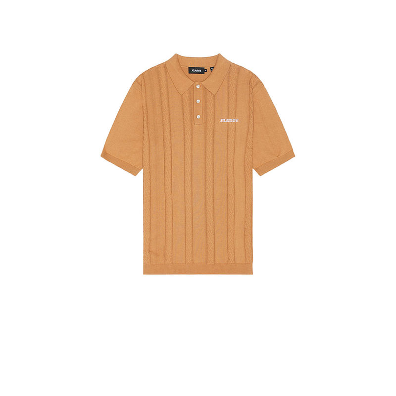 XLARGE Embroidered Logo Knit Polo Shirt (L)