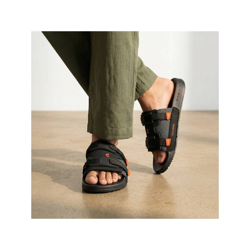 Chupps Men Pro Anti-Skid Comfort Sliders - Black (UK 9)