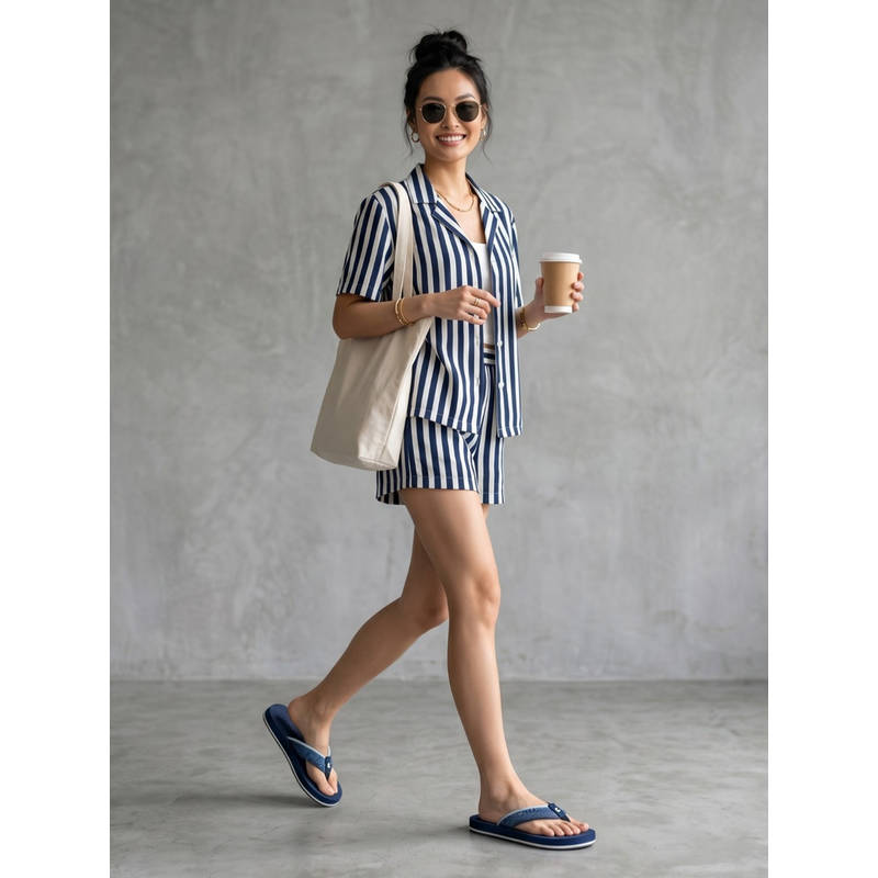 Chupps Women Navy Blue Stead Flipflops (UK 3)
