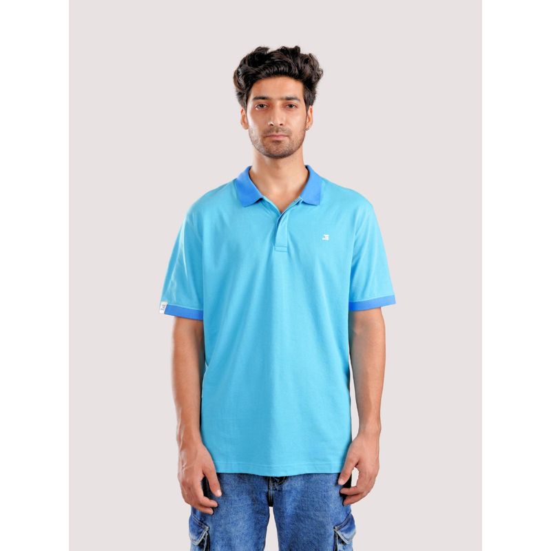 roar for good Organic Cotton Polo T-Shirt - Aqua Blue (S)