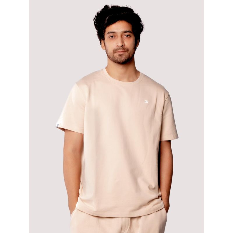 roar for good Organic Cotton Crew Neck T-Shirt - Beige (S)