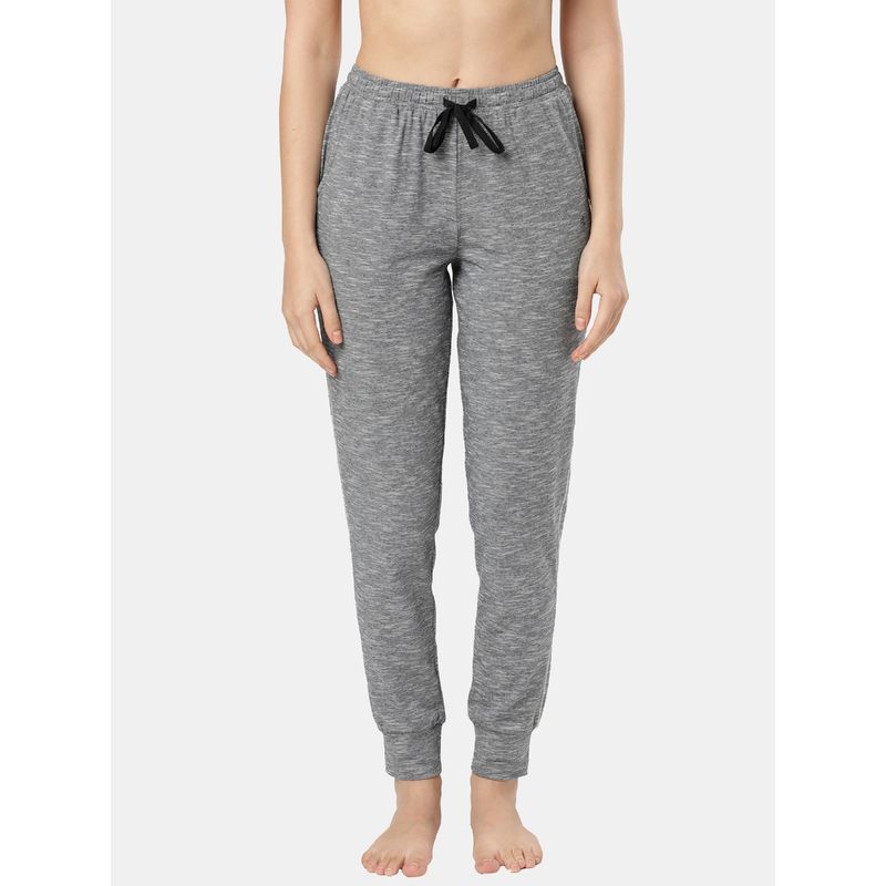 Jockey Rx69 Women Super Combed Cotton Stretch Relaxed Fit Pyjama With Drawstring Closure-Grey (S)