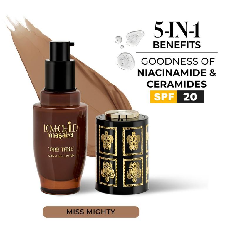 LoveChild Masaba One Take 5-In-1 BB Cream SPF 20 PA++ - Miss Mighty