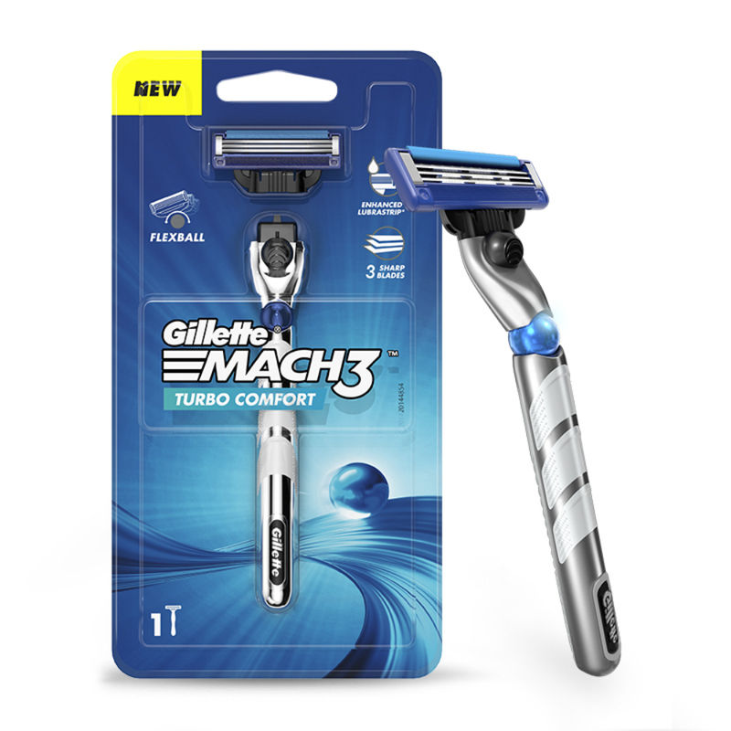 Buy Gillette Mach3 Turbo Men’s Razor with Flexball Technology Online