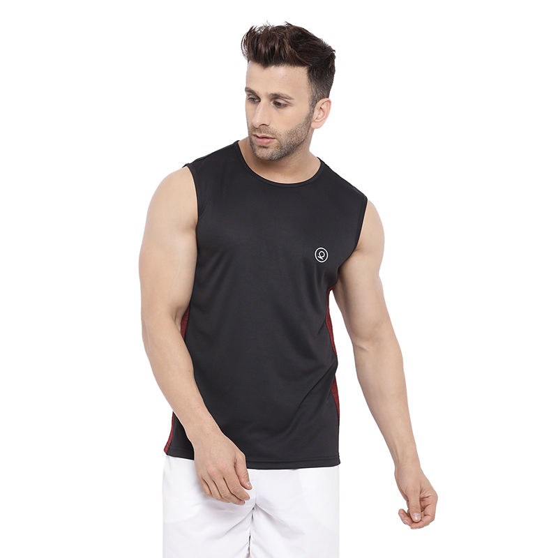 Chkokko Men Gym Tank Tops - Maroon (S)