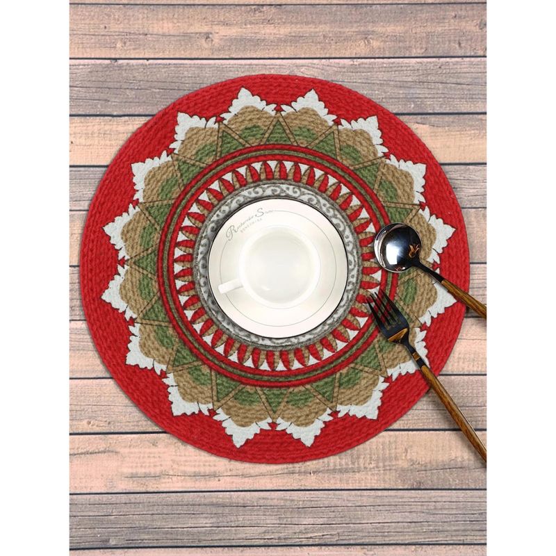 Buy THE HOME TALK Placemats Set Of 2 Side Table Mats 15 Inch Round For