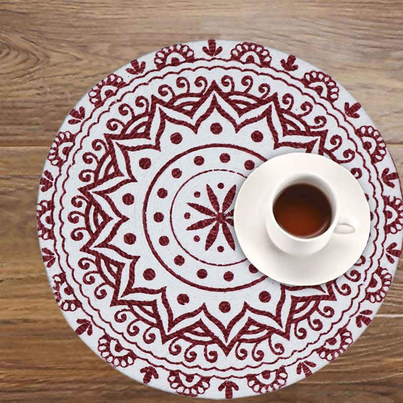 Buy THE HOME TALK Set Of 2 Cotton Placemats Side Table Mats 15 Inch