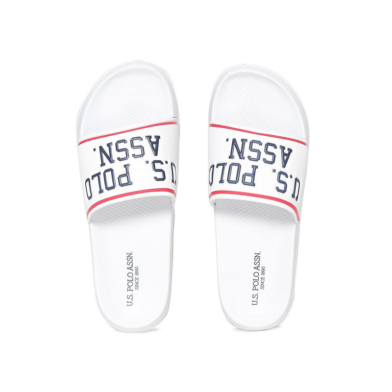 U.S. POLO ASSN. Torres 4.0 Printed White Flipflops (UK 11)