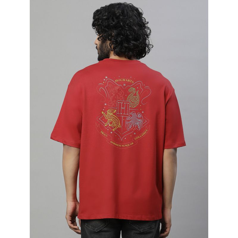 Free Authority Harry Potter Printed Loose Fit T-Shirt for Men (L)