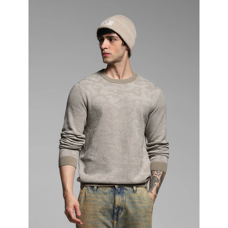 Jack & Jones Grey Regular Fit Pullover Sweater (XL)