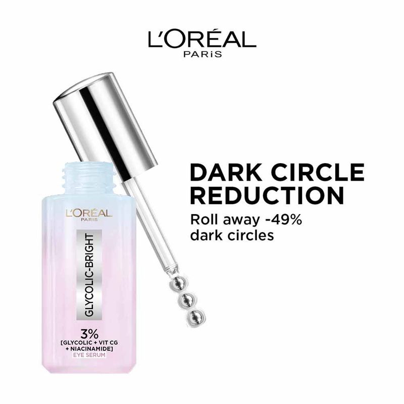 Buy L'Oreal Paris Glycolic Bright Dark Circle Eye Serum With 3