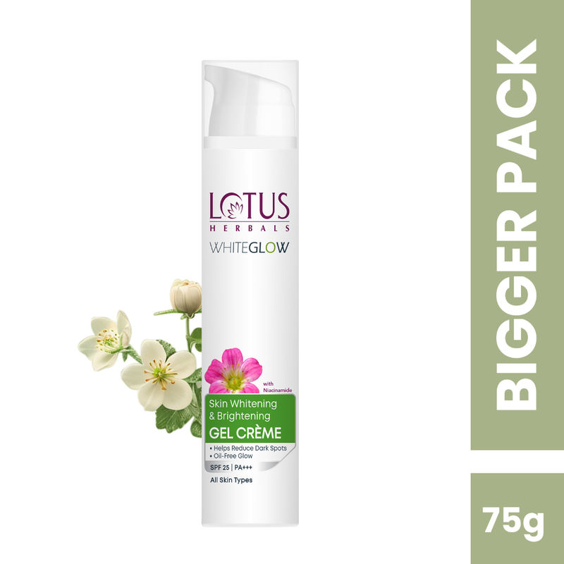 Lotus Herbals WhiteGlow Skin Whitening & Brightening Gel Cream SPF 25 PA+++|With Niacinamide