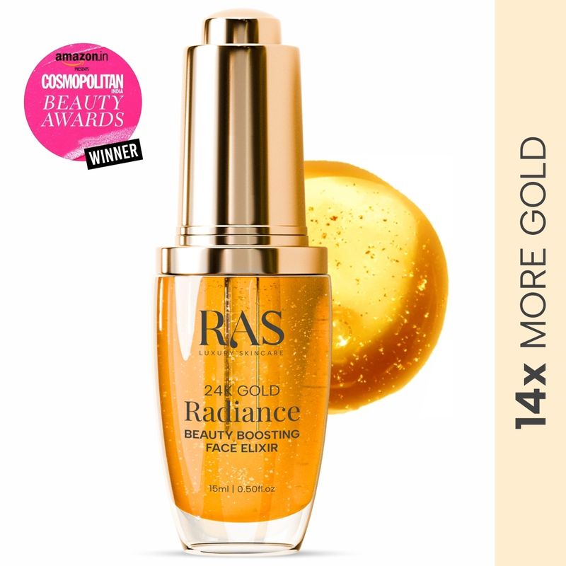 RAS Luxury Oils RAS Luxury Oils 24K Gold Radiance Beauty Boosting Face Elixir Serum For Glowing Skin