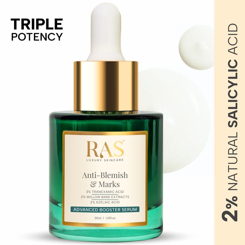 RAS Luxury Oils Anti Blemish Acne Mark & Spot Corrector Advance Booster Serum Reduce Skin Irritation