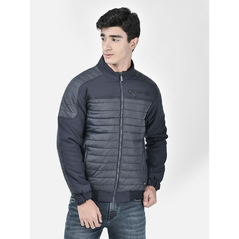 CRIMSOUNE CLUB Mens Navy Blue Padded Jacket (M)