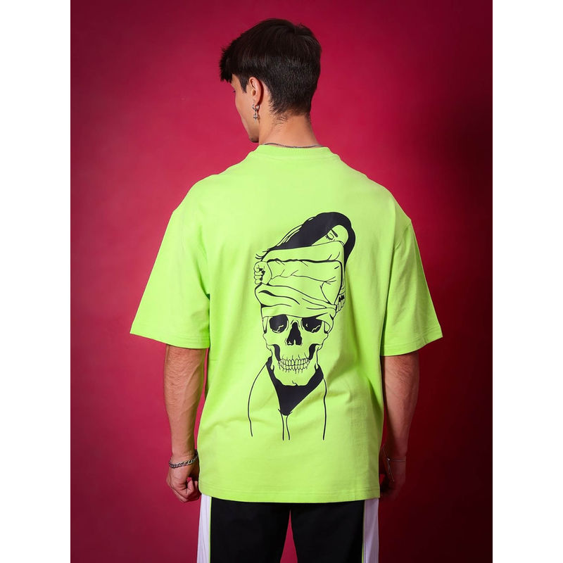 WEARDUDS Introspection Oversized Graphic Print T-Shirt -Green (S)