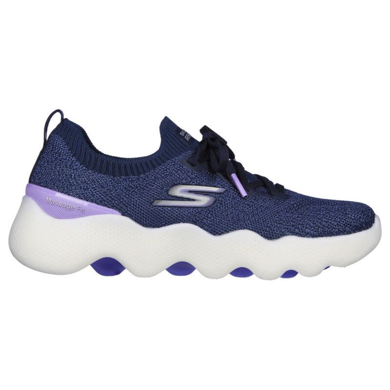 SKECHERS GO WALK MASSAGE FIT - UPSURGE Navy Blue Walking Shoes (UK 2)