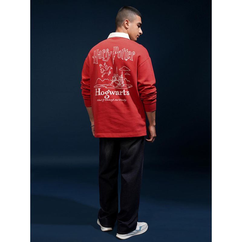 HIGHLANDER Men Red Character Polo T-Shirt (S)