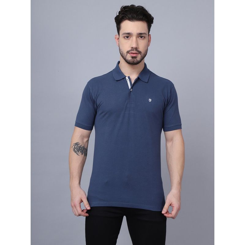 Cantabil Men Blue T-Shirt (M)