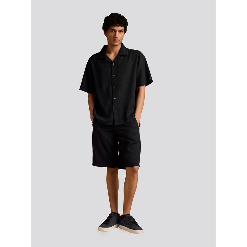 Muvazo Black Textured Terrain Tracksuits (Set of 2) (XS)