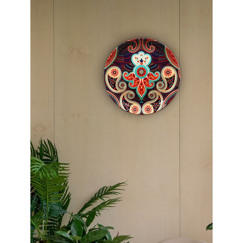 KOLOROBIA Majestic Paisley Decorative Plate 8 Inch