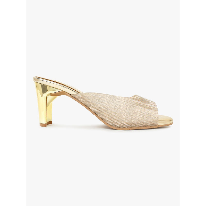 Insaddlers Stilettos Heeled Sandals Gold (EURO 36)